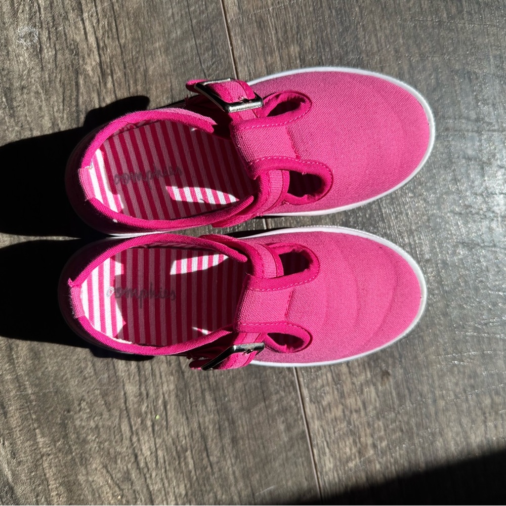 Playful Pink Sneakers with Striped Soles